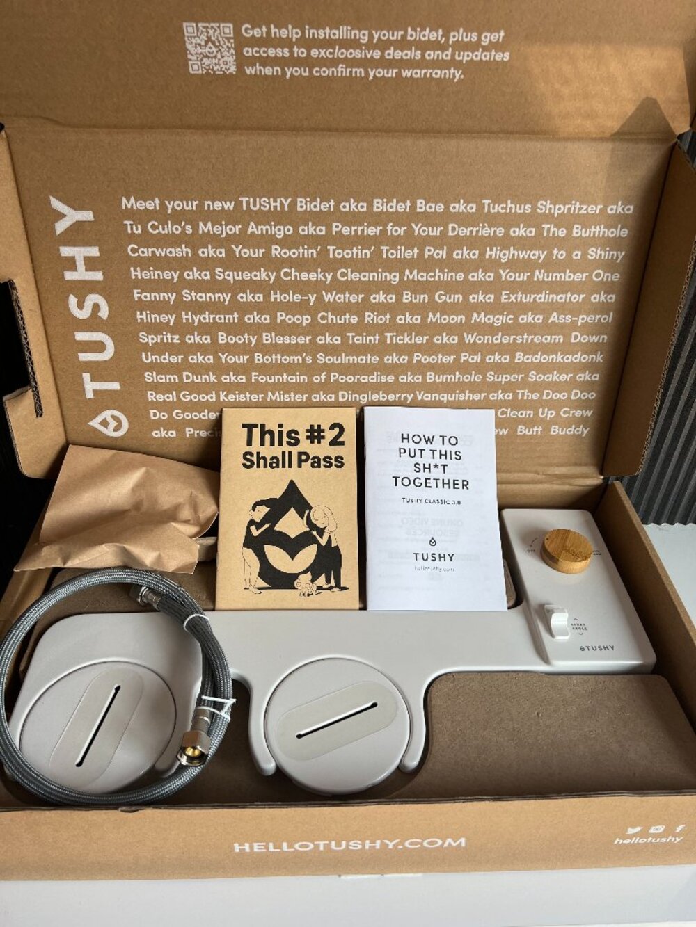 Tushy the modern bidet in white